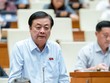 Bộ trưởng Bộ Nông nghiệp và Phát triển nông thôn Lê Minh Hoan tham gia giải trình trước Quốc hội về vấn đề tài nguyên nước sáng 4/6