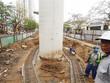 Công nhân làm việc trong dự án đường sắt đô thị Nhổn - ga Hà Nội