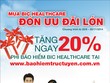 Giảm phí 20% cho khách hàng mua bảo hiểm sức khỏe trực tuyến