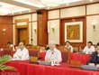 Tập thể Bộ Chính trị dưới sự chủ trì của Tổng Bí thư, Chủ tịch nước Nguyễn Phú Trọng đã làm việc với Ban Thường vụ Đảng uỷ Công an Trung ương - (Ảnh TTXVN).