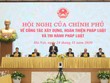 Hội nghị của Chính phủ về công tác xây dựng, hoàn thiện và thi hành pháp luật sáng 24/11. Ảnh: Duy Linh
