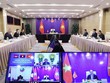 Quang cảnh Hội đàm trực tuyến từ điểm cầu Việt Nam