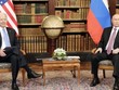 Tổng thống Mỹ Joe Biden gặp Tổng thống Nga Vladimir Putin tại Geneva vào ngày 16/6/2021. Ảnh: AFP