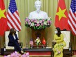 Phó Chủ tịch nước Võ Thị Ánh Xuân tiếp Phó Tổng thống Hoa Kỳ Kamala Harris (Ảnh: BNG)