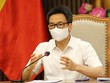 Phó Thủ tướng Vũ Đức Đam yêu cầu trong thời gian sớm nhất phải có ứng dụng duy nhất phục vụ phòng, chống dịch, thuận tiện cho người dân sử dụng, đáp ứng được yêu cầu thông tin, dữ liệu phục vụ công tác phòng, chống dịch (Ảnh: VGP/Đình Nam)