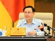 Chủ tịch Quốc hội Vương Đình Huệ phát biểu tại phiên họp.