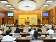 Toàn cảnh buổi toạ đàm về kinh tế, xã hội.