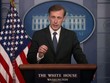 Cố vấn an ninh quốc gia Mỹ Jake Sullivan trong một cuộc họp báo ở Nhà Trắng (Ảnh: Reuters)