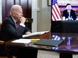 Tổng thống Mỹ Joe Biden trao đổi với Chủ tịch Trung Quốc Tập Cận Bình tại Hội nghị thượng đỉnh trực tuyến vào tháng 11/2021. Ảnh: AFP