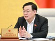 Chủ tịch Quốc hội Vương Đình Huệ phát biểu tại phiên thảo luận.