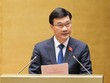 Chủ nhiệm Ủy ban Kinh tế Vũ Hồng Thanh trình bày báo cáo tiếp thu, giải trình
