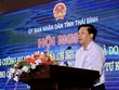 Phó Chủ tịch thường trực UBND tỉnh Thái Bình Nguyễn Quang Hưng phát biểu khai mạc hội nghị
