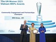 Madame Nguyễn Thị Nga, Chủ tịch Tập đoàn BRG nhận giải tại Giải thưởng Trao quyền cho phụ nữ (WEPs 2021).