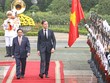 Thủ tướng Phạm Minh Chính chủ trì lễ đón chính thức Thủ tướng Hà Lan Mark Rutte đang có chuyến thăm chính thức Việt Nam. (Ảnh: Nhật Bắc)