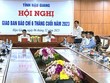 Bí thư Tỉnh ủy Hậu Giang Nghiêm Xuân Thành (bên trái) và Chủ tịch UBND tỉnh Hậu Giang Đồng Văn Thanh chủ trì Hội nghị giao ban báo chí 6 tháng cuối năm 2023
