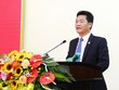 Phó chủ tịch Thường trực UBND tỉnh Nam Định Trần Anh Dũng báo cáo kết quả kinh tế - xã hội của tỉnh năm 2023. Ảnh: Khánh Duy