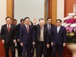 Tổng Bí thư Nguyễn Phú Trọng gặp mặt, chúc Tết các vị lãnh đạo, nguyên lãnh đạo Đảng, Nhà nước - Ảnh TTXVN.