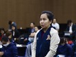 Bị cáo Nguyễn Thị Hà Thành trong phiên tòa sơ thẩm tại Tòa án Nhân dân TP.Hà Nội.