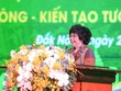 Doanh nhân Thái Hương phát biểu tại Hội nghị công bố Quy hoạch và Xúc tiến đầu tư tỉnh Đắk Nông.