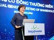 Thầy thuốc Nhân dân, Dược sĩ Trần Thị Đào, Tổng Giám đốc Imexpharm trong ĐHĐCĐ diễn ra hôm 26/4.