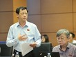Giám đốc Bệnh viện Chợ Rẫy TP.HCM Nguyễn Tri Thức phát biểu tại tổ. Ảnh Duy Linh.