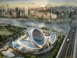 Phối cảnh ban đầu của Dự án nhà hát giao hưởng, nhạc và vũ kịch ở khu đô thị mới Thủ Thiêm.