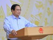 Thủ tướng Chính phủ Phạm Minh Chính chủ trì Hội nghị Thường trực Chính phủ với các ngân hàng thương mại cổ phần về các giải pháp góp phần phát triển kinh tế - xã hội đất nước. Ảnh: Nhật Bắc