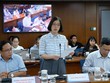 Bà Tô Thị Kim Thoa, Trưởng phòng Doanh nghiệp, Kinh tế tập thể và Tư nhân (Sở Kế hoạch và Đầu tư TP.HCM) thông tin tại buổi họp báo. Ảnh: Trọng Tín
