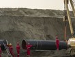Công trường xây dựng tuyến đường ống khí đốt nối Trung Quốc-Nga ngày 12/3. Ảnh: Getty Images