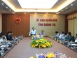 Quyền Chủ tịch UBND tỉnh Quảng Trị Hà Sỹ Đồng phát biểu chỉ đạo tại cuộc họp.