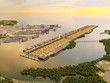 Phối cảnh Cảng trung chuyển quốc tế Cần Giờ. Nguồn: Porcoast