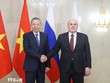 Tổng Bí thư Tô Lâm và Thủ tướng Liên bang Nga Mikhail Mishustin. Ảnh: TTXVN 