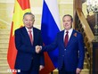Tổng Bí thư Tô Lâm hội kiến Chủ tịch Đảng Nước Nga Thống nhất, Phó Chủ tịch Hội đồng An ninh Liên bang Nga Dmitry Medvedev. Ảnh: TTXVN 