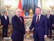 Tổng Bí thư Tô Lâm hội đàm hẹp với Tổng thống Nga Vladimir Putin. Ảnh: TTXVN 