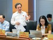 Đại biểu Hoàng Văn Cường phát biểu tại tổ. Ảnh: PT