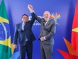 Thủ tướng Chính phủ Phạm Minh Chính và Tổng thống Brazil Luiz Inacio Lula da Silva. Ảnh: Nhật Bắc 
