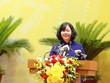 Bí thư Thành ủy Bùi Thị Minh Hoài yêu cầu HĐND Thành phố thảo luận các nghị quyết với tầm nhìn dài hạn, tư duy đổi mới, dám nghĩ, dám làm, dám chịu trách nhiệm. Ảnh: Thanh Hải.