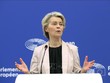 Chủ tịch Ủy ban châu Âu Ursula von der Leyen phát biểu tại Strasbourg, Pháp. Ảnh: THX/TTXVN
