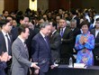 Tổng Bí thư Tô Lâm và Thủ tướng Hàn Quốc Kim Min Seok dự Diễn đàn Kinh tế Việt Nam - Hàn Quốc - Ảnh: TTXVN