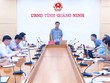 Ông Lê Văn Ánh, Phó Chủ tịch UBND tỉnh Quảng Ninh chủ trì buổi làm việc với địa phương, đơn vị liên quan để tháo gỡ khó khăn, vướng mắc trong quá trình thực hiện công tác bồi thường, giải phóng mặt bằng phục vụ Dự án Nhà máy điện khí LNG Quảng Ninh. Ảnh: QMG