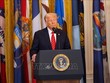 Tổng thống Mỹ Donald Trump phát biểu tại Nhà Trắng, Washington, D.C. Ảnh tư liệu: THX/TTXVN
