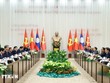 Tổng Bí thư Tô Lâm và Tổng Bí thư, Chủ tịch nước Lào Thongloun Sisoulith đồng chủ trì Cuộc gặp cấp cao giữa Đảng Cộng sản Việt Nam và Đảng Nhân dân Cách mạng Lào. Ảnh: Thống Nhất/TTXVN 