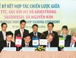 Ban lãnh đạo Tập đoàn TTC, GEC, IFC và Armstrong tại lễ ký kết hợp tác chiến lược giữa các bên