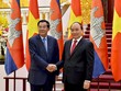 Thủ tướng Nguyễn Xuân Phúc và Thủ tướng Campuchia Hun Sen (Ảnh: Quang Hiếu/VGP)
