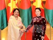Chủ tịch Quốc hội Nguyễn Thị Kim Ngân và Chủ tịch Quốc hội Bangladesh Shirin Shamin Chaudhury. (Ảnh: Trọng Đức/TTXVN)
