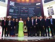 Ban lãnh đạo HDBank tại Lễ khai trương phiên giao dịch đầu tiên của cổ phiếu HDB trên sàn HOSE vào ngày 5/1/2018
