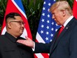 Tổng thống Mỹ Donald Trump (phải) và Nhà lãnh đạo Triều Tiên Kim Jong Un. Ảnh: AP
