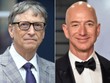 Bill Gates và Jeff Bezos liên tục so kè về tài sản. Ảnh: People. 