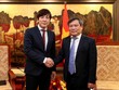 Thứ trưởng Vũ Đại Thắng tiếp ông Takeo Nakajima, Trưởng đại diện JETRO Hà Nội (Ảnh: Đức Trung)
