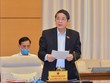 Chủ nhiệm Ủy ban Tài chính - Ngân sách Nguyễn Đức Hải trình bày báo cáo (Ảnh: QK)